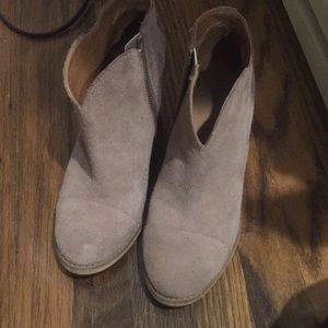 Taupe colored boots